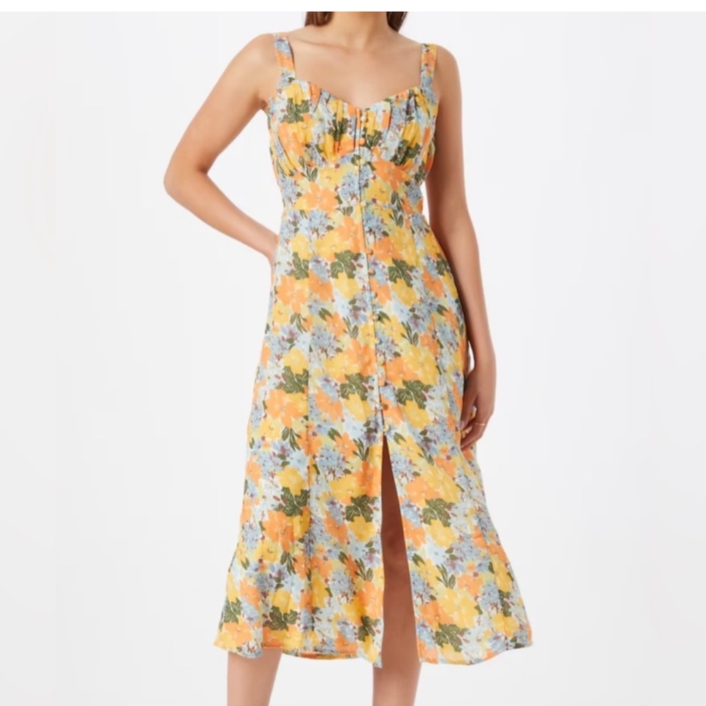 Abercrombie & Fitch floral midi dress XL Tall